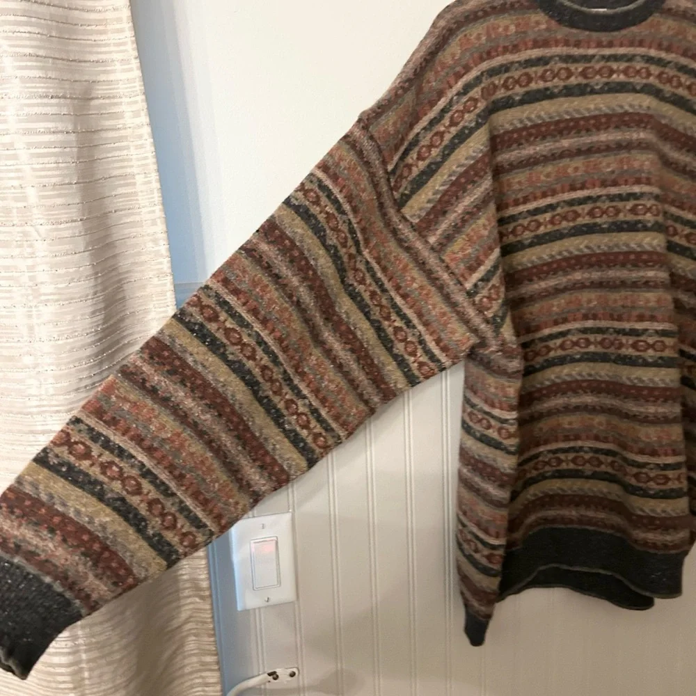 Blarneys Woollen Mills XXL Fair Isle Wool Sweater Grandpa Core Ireland